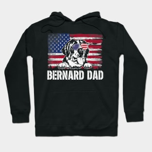 Bernard Dad US American Flag Vintage Father's Day Hoodie